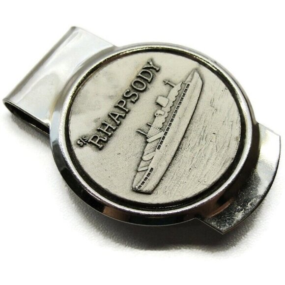 Rhapsody Cruise Ship Money Clip Stainless Steel Tag Master USA - Picture 1 of 4
